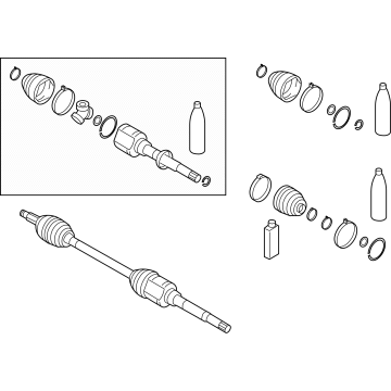 Genuine Mitsubishi 39100W240P Axle Assembly, Passenger Side