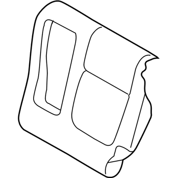 mitsubishi_6902C639XA Genuine Mitsubishi 6902C639XA Seat Back Cover Black