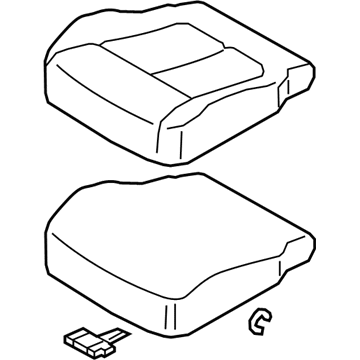 Genuine Mitsubishi 6911D600XA Cushion Assembly, Passenger Side Black