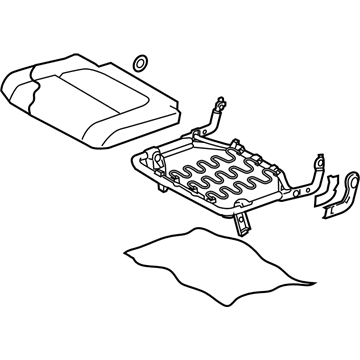 mitsubishi_6912A730XA Genuine Mitsubishi 6912A730XA Cushion Assembly, Passenger Side Black