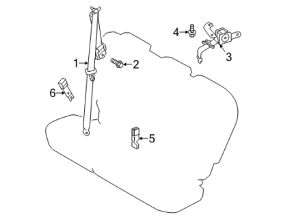 Genuine Mitsubishi 7003C538 Retractor Cover, Passenger Side