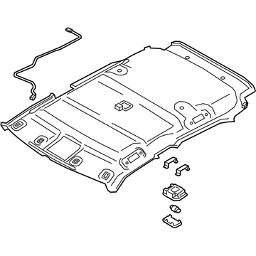 Genuine Mitsubishi 7200D008HA Headliner Gray