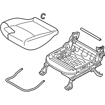 Genuine Mitsubishi 87350W781P Cushion Assembly, Driver Side Gray