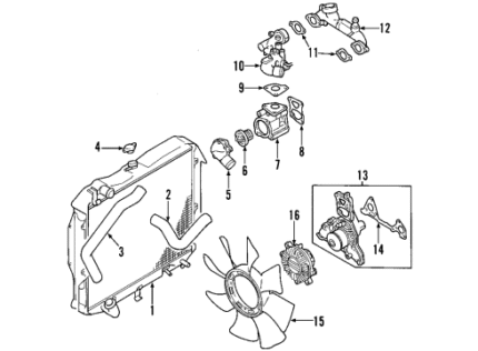 Genuine Mitsubishi MD375586 Crossover Pipe