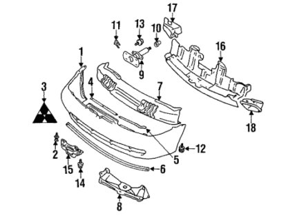 Genuine Mitsubishi MF247893 Absorber Bolt